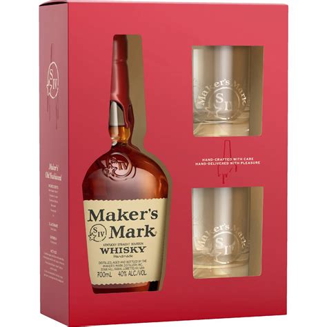 Maker S Mark T Pack With Glasses And Glasses T Pack 700ml Woolworths