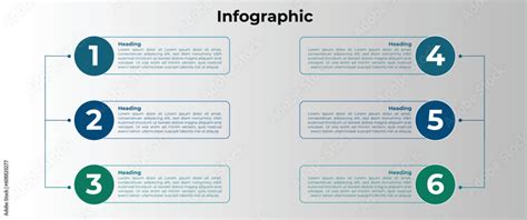 Modern Infographic Vector Futuristic Template Six Steps Infographic Stock Vector Adobe Stock