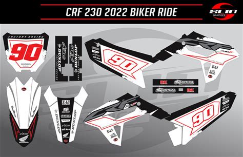 Kit Adesivo Crf 230 White Flux Race Slin Graphics