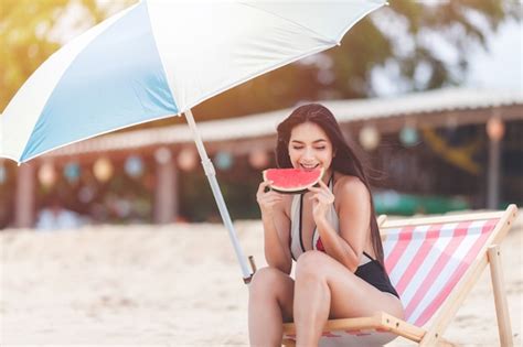 Buona Estate E Ferie Ferie Weekend Lungo In Spiaggia Donna Sexy Che