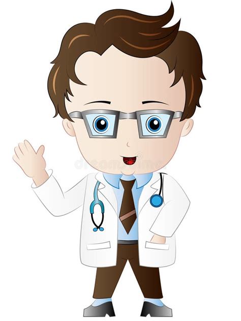 Karikatur Doktor Clipart Vektor Abbildung Illustration Von Getrennt