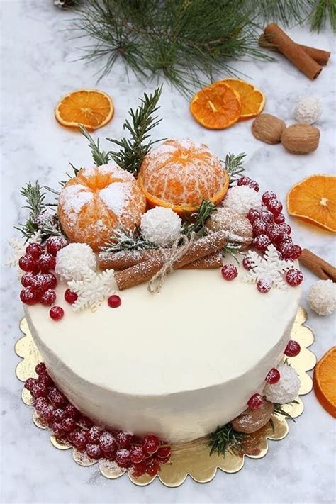 Очаровательные белоснежные новогодние торты. | OK.RU | Dolci idee ...