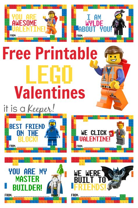 LEGO Valentine Cards Printable | It Is a Keeper