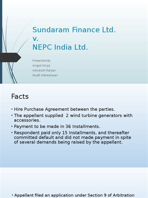 sundaram finance  arbitral tribunal arbitration