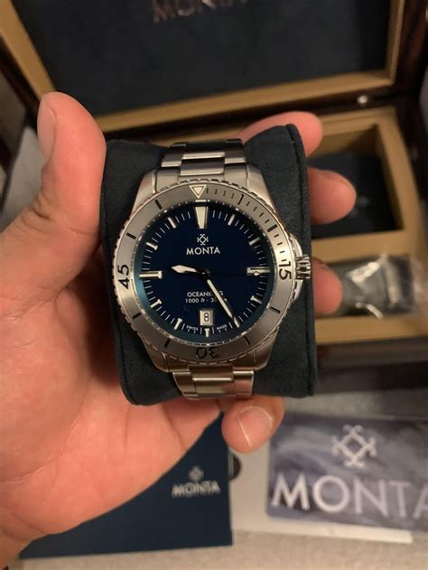 [WTS] Monta Oceanking Steel w/ blue dial : Watchexchange