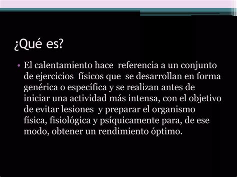 El Calentamiento En La Actividad F Sica Ppt