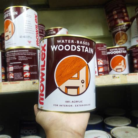 Jual Plitur Kayu Mowilex Woodstain Water Based W Filler Jati