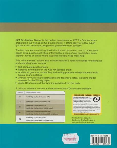 Ket For School Trainer Practice Tests With Answers Con Cd Audio