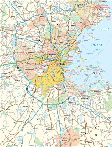 Boston Map - Guide to Boston, Massachusetts