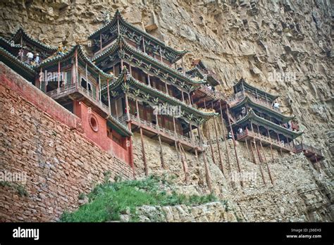 The Hanging Temple aka Hanging Monastery aka Xuankong Temple Datong City, Shanxi province, China ...