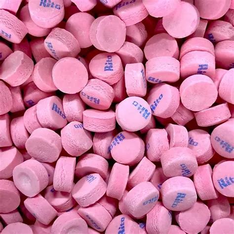 Rito's Pink Wintergreen Mints - One Pound - Peppermint Stick