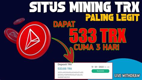 Wd Lagi Trx Mining Trx Legit Mining Tron Terbukti Membayar