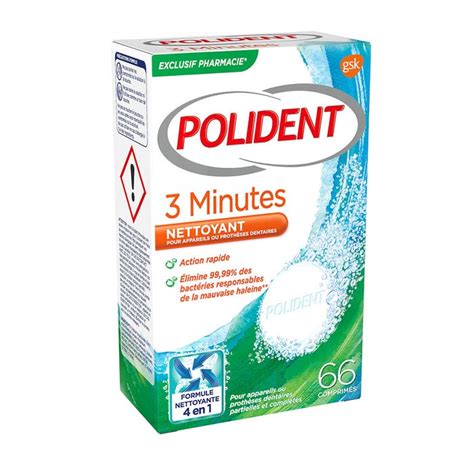 Polident 3 Minute Denture Cleanser 66 Tablets Easypara