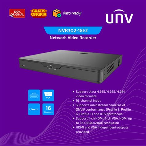 Jual Unv Nvr E Uniview Channel Network Video Recorder Shopee