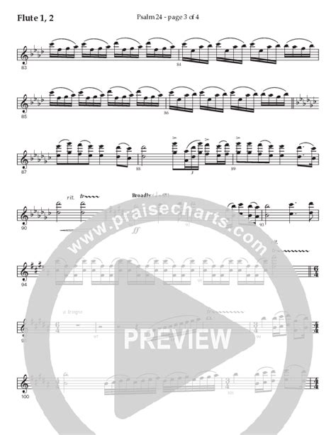 Psalm 24 Choral Anthem Satb Flute Sheet Music Pdf Prestonwood