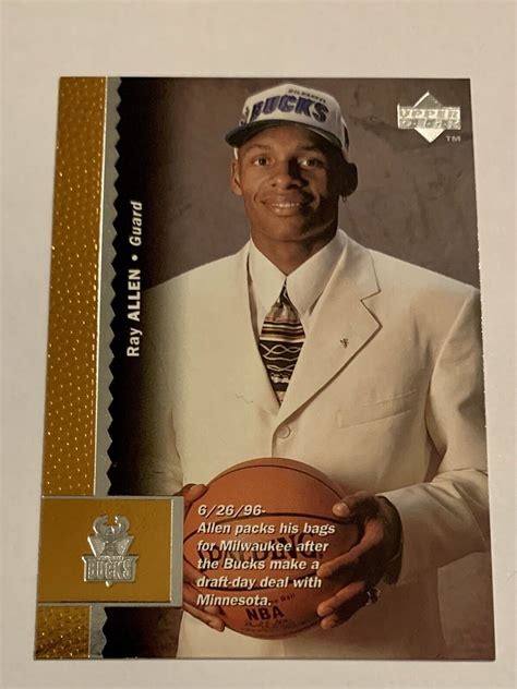 Nba Upper Deck Basketball Ray Allen Rc Milwaukee Bucks Ebay