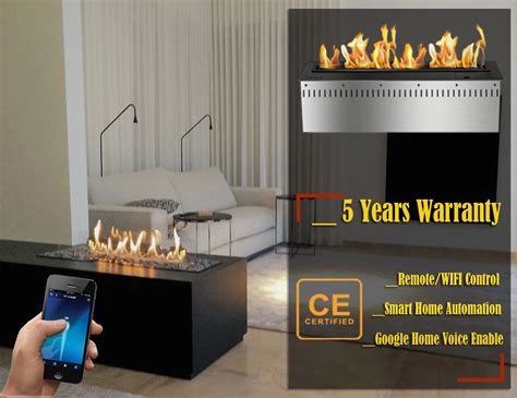 Hot Sale Inches Stainless Steel Remote Bio Ethanol Fireplace