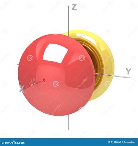 Shape Of The 4Px Atomic Orbital On White Background. Available O Stock Illustration - Image ...