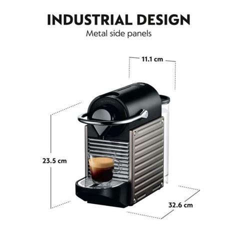 Promo Nespresso Pixie 630 Coffee Machine Titanium With Aeroccino3