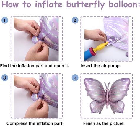 Kit De Guirnalda De Arco De Globos De Mariposa Morada Piezas De