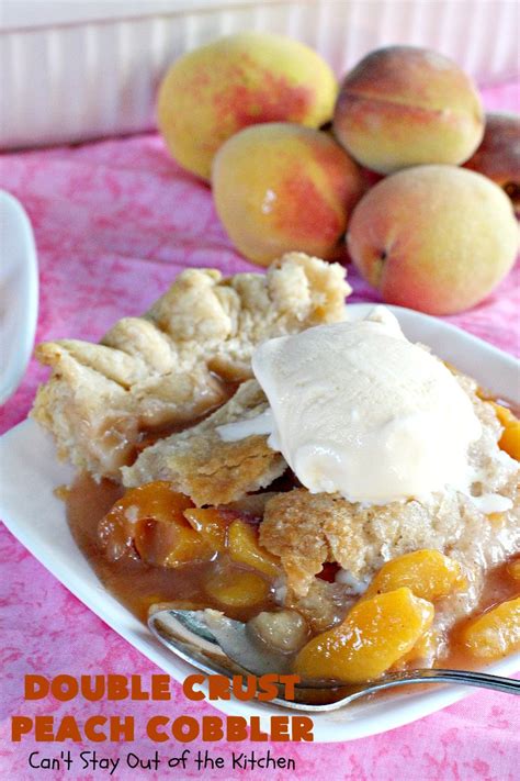 Double Crust Peach Cobbler Can T Stay Out Of The Kitchen