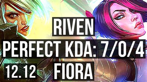 RIVEN Vs FIORA TOP 7 0 4 6 Solo Kills 1 4M Mastery 800 Games