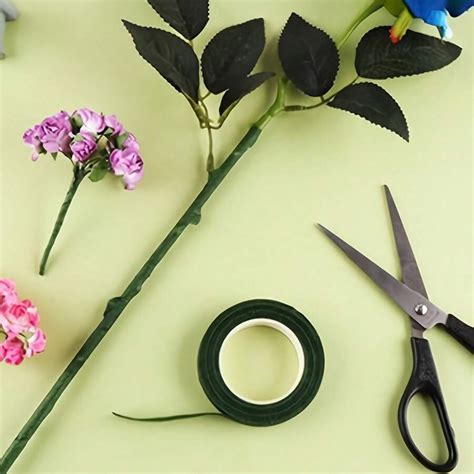 1pc DIY Green Flower Art Tape Flower Stem Wrap Tape Bouquet Stem ...
