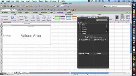 Excel 2011 For Mac Pivot Tables Step 1 Youtube