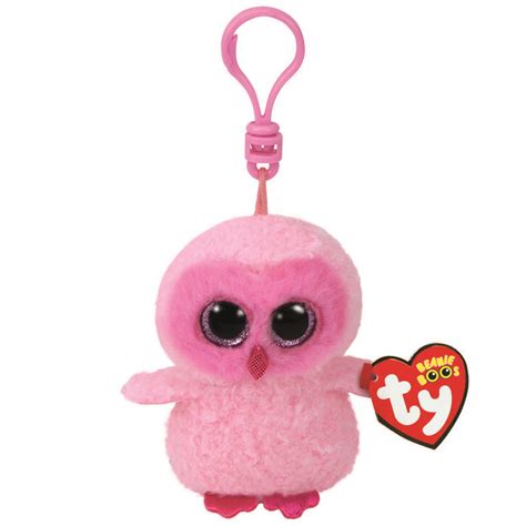 Ty Beanie Boo Twiggy The Owl Keyring Clip Claires Us