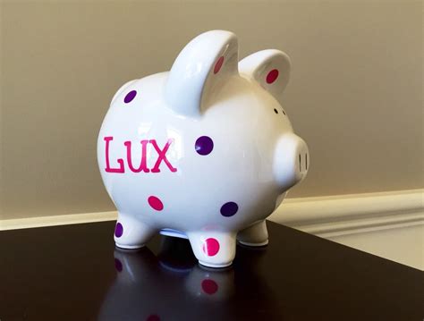 Personalized Piggy Bank Kids Piggy Bank by DecoratedDelight