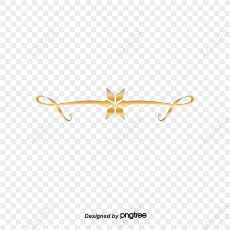 Gold Dividing Line Gold Lines Divider European Style Lace Png