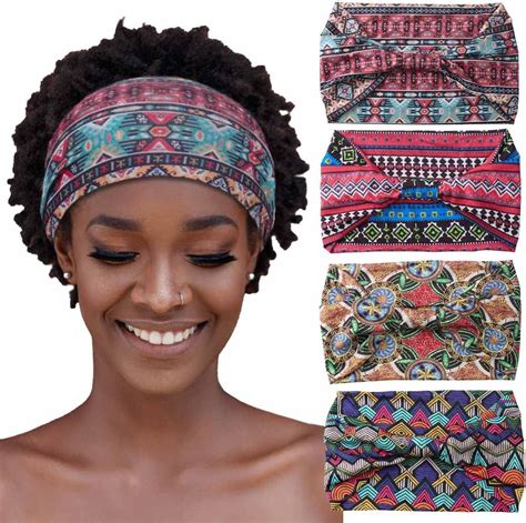 Aceorna African Headbands Boho Knotted Hairbands Stretch