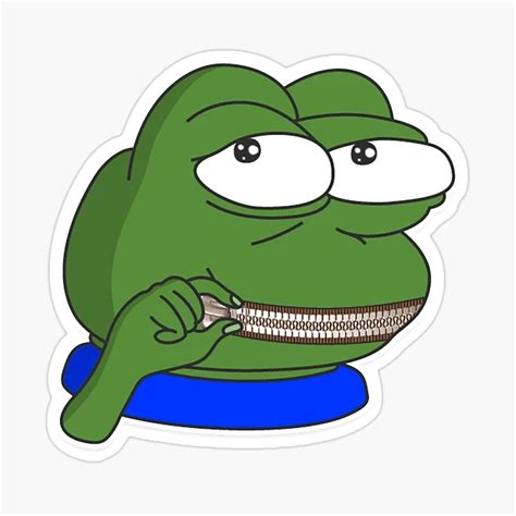 Sticker Avec Lœuvre Pepe The Frog Meme Chut De Lartiste Omeris