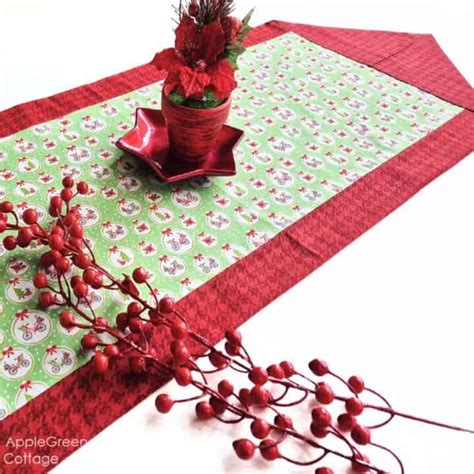 How To Make A Table Runner Quick Reversible Applegreen Cottage