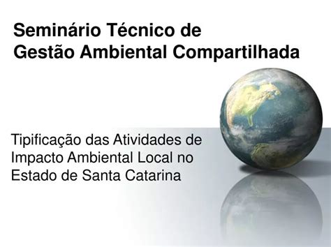 Ppt Semin Rio T Cnico De Gest O Ambiental Compartilhada Powerpoint