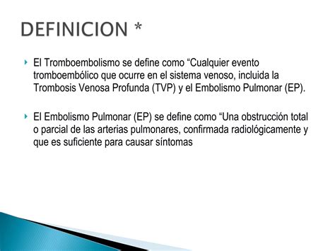 Trombo Embolia Pulmonar Ppt