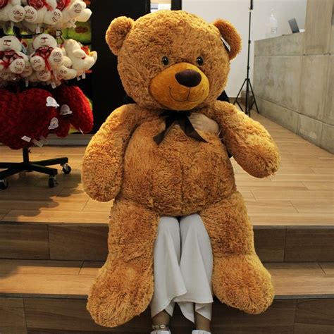 Oso De Peluche Gigante Jumbo 120 Cm Café Miel Envío Gratis Meses Sin