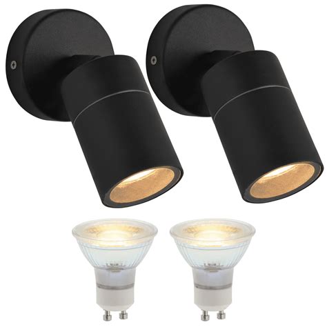 Elipta Compact Outdoor Wall Spotlight Black 240v 49 OFF