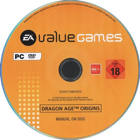 Dragon Age Origins Cover Or Packaging Material Mobygames