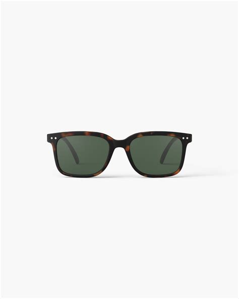 L Tortoise Green Lenses Trendy Rectangular Brown Glasses Izipizi