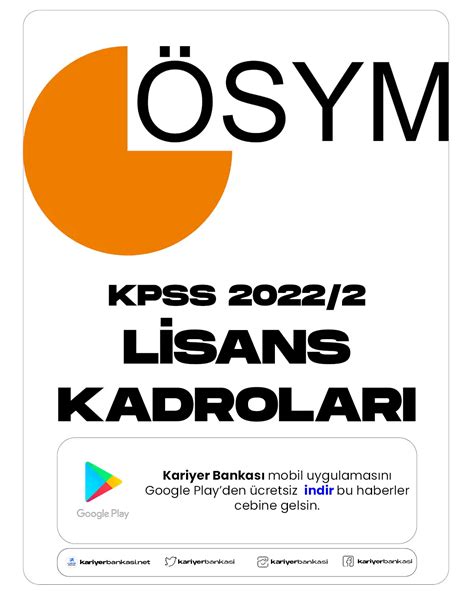 KPSS 2022 2 Tercihlerinde Lisans Kadroları Açıklandı