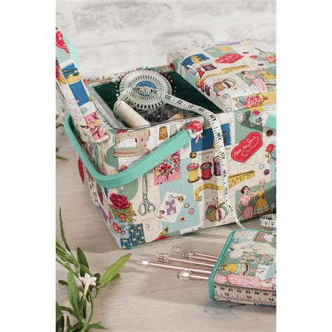 Hobbyt Large Sewing Box Twin Lid Sew Retro Sewing Etsy