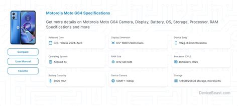 motorola moto  specifications devicebeastcom