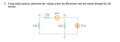 Solved Using Nodal Analysis Determine The Voltage Across Chegg