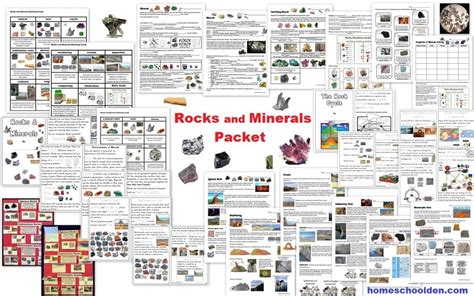 Rocks And Minerals Unit Homeschool Den Worksheets Library