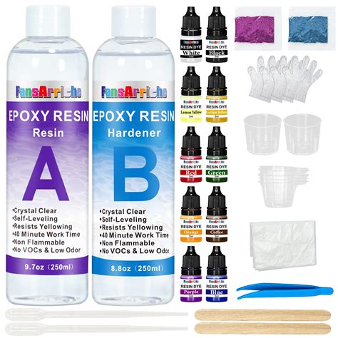 Buy Crystal Clear Epoxy Resin Kit Ml Part Casting Resin Starter