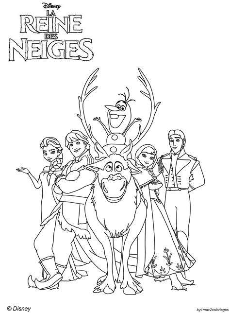 Coloriage Des Personnages Disney La Reine Des Neiges Affiche Du Film