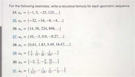 Solved For The Following Exercises Write A Recursive