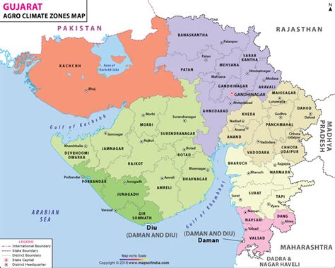 Gujarat Agro Climate Zones Map