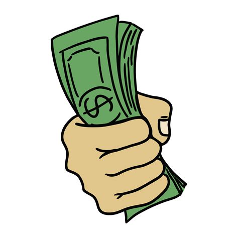 Cash In Hand Logo And Icon Vector Illustration A Logo Featuring An